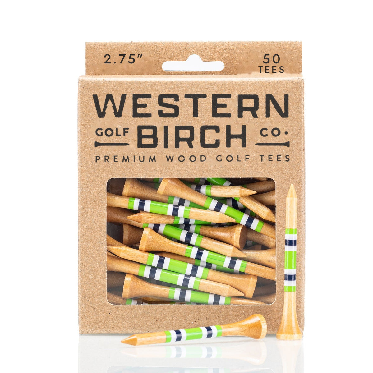 "12th Tee" Striped Golf Tee