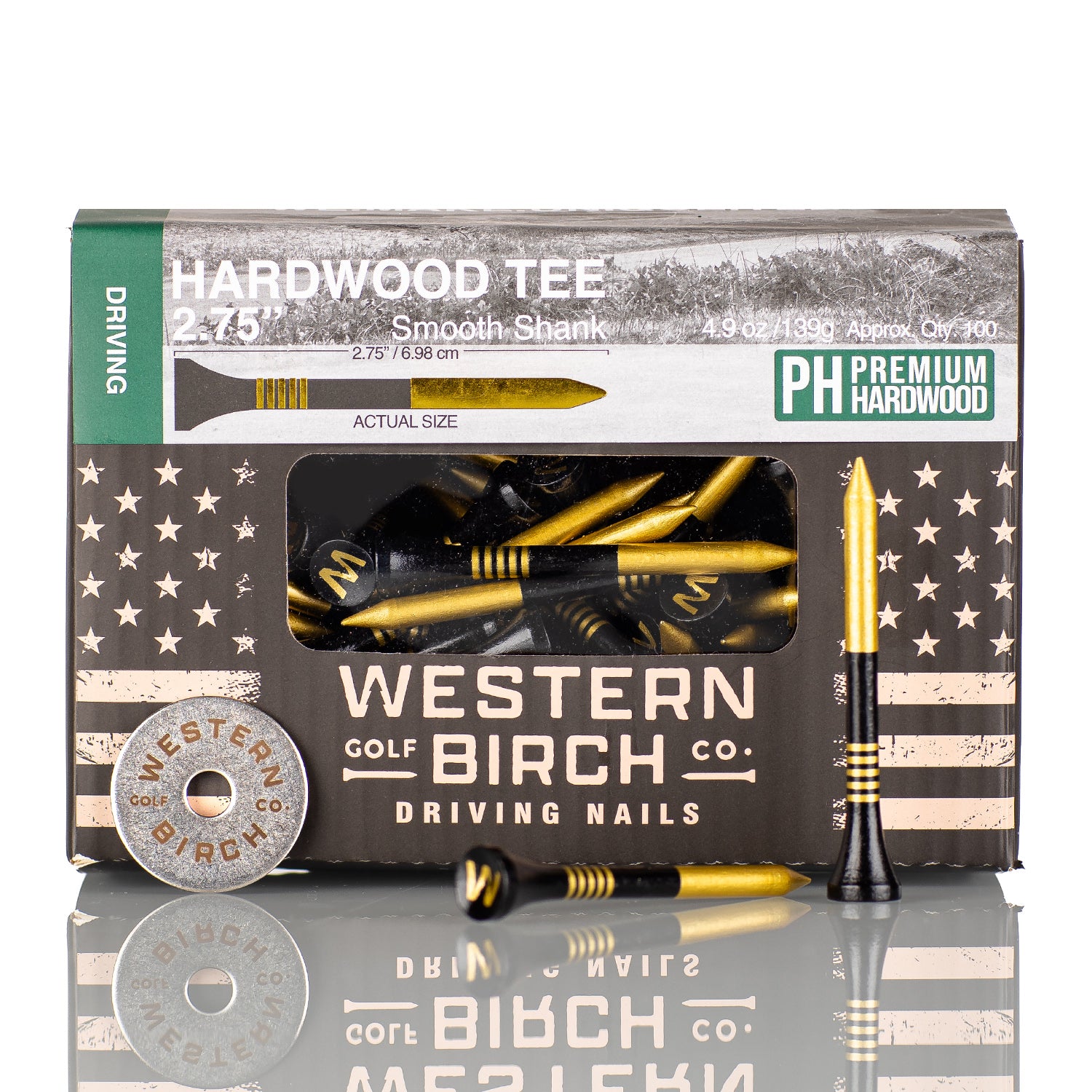 Gold Driving Nails 2.75" 100 pk