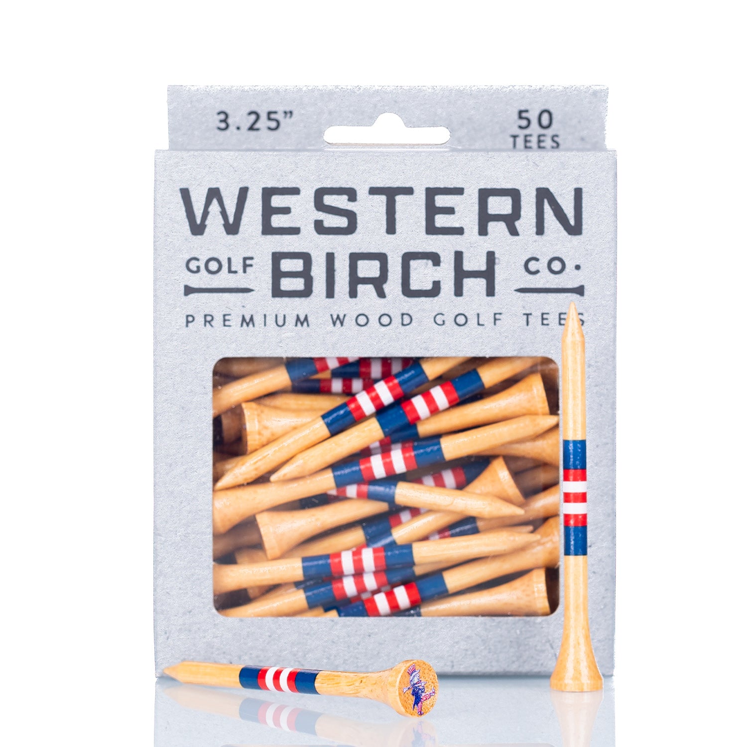 "Uncle Sam" Limited Edition Golf Tee - 3.25" Natural