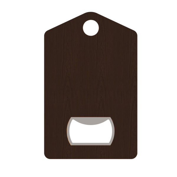 Personalized Walnut Bag Tag with Bottle Opener