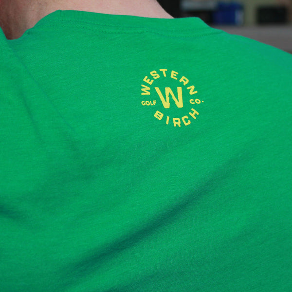 WB green tee shirt & box of tees