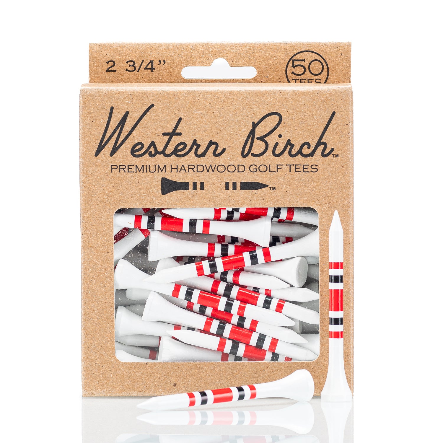 "Southern Fury 2" White Striped Golf Tee