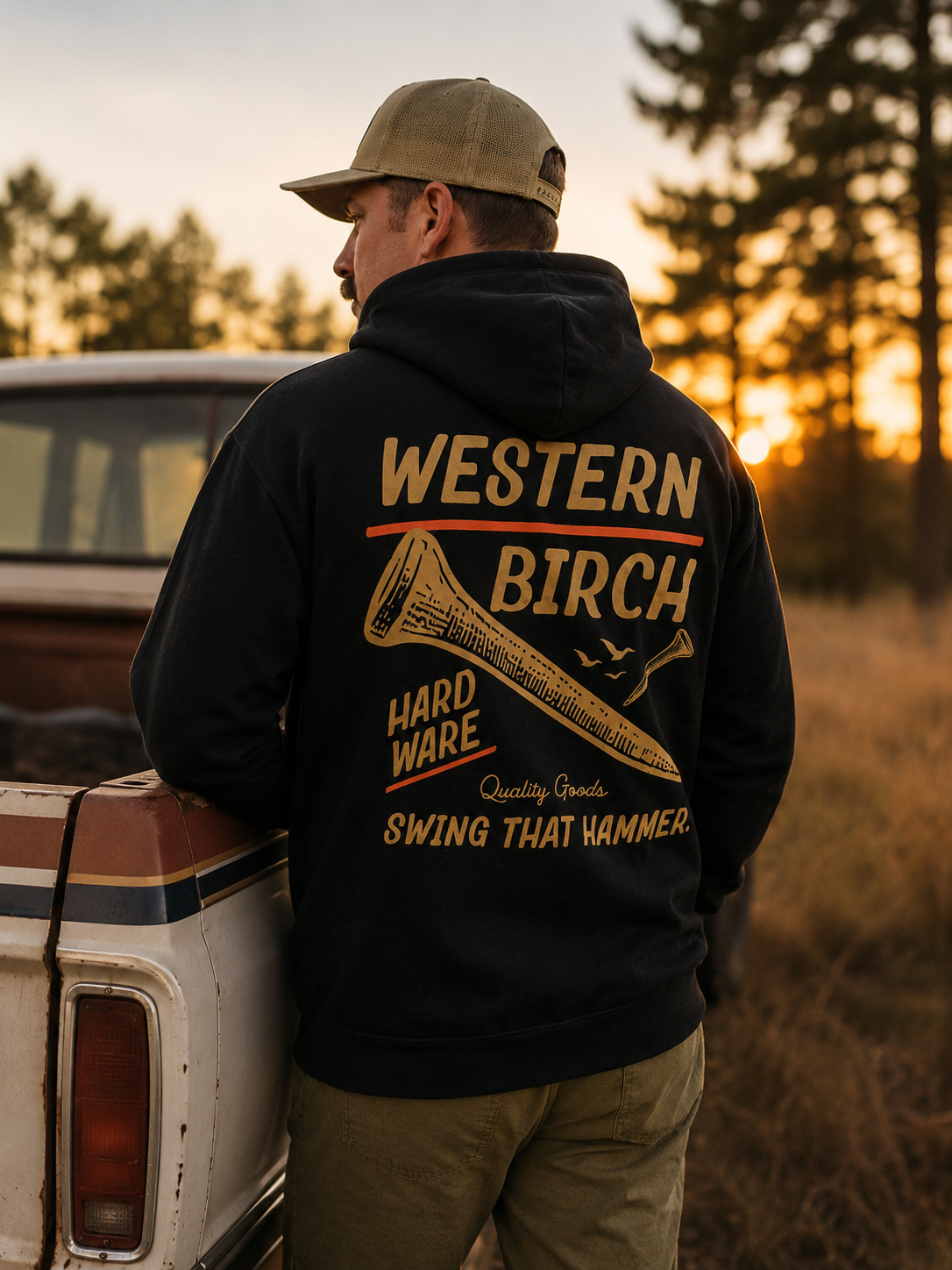 Hardware Hoodie — “Swing That Hammer” Sweatshirt