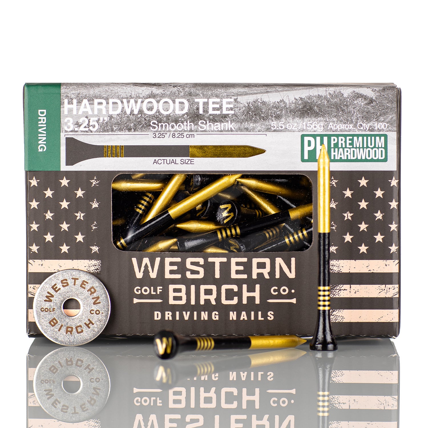 Gold Driving Nails 3.25" 100 pk