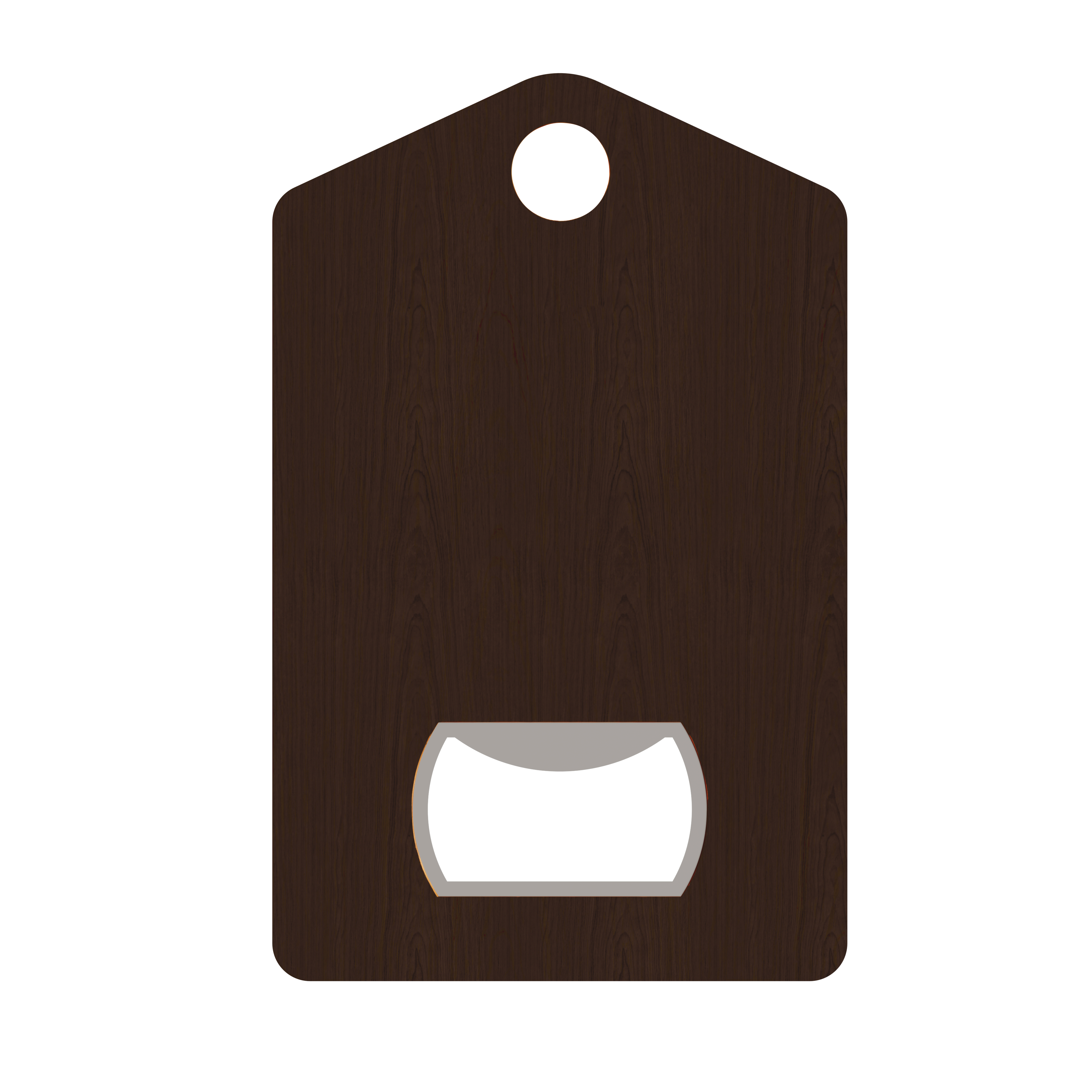 Personalized Walnut Bag Tag with Bottle Opener