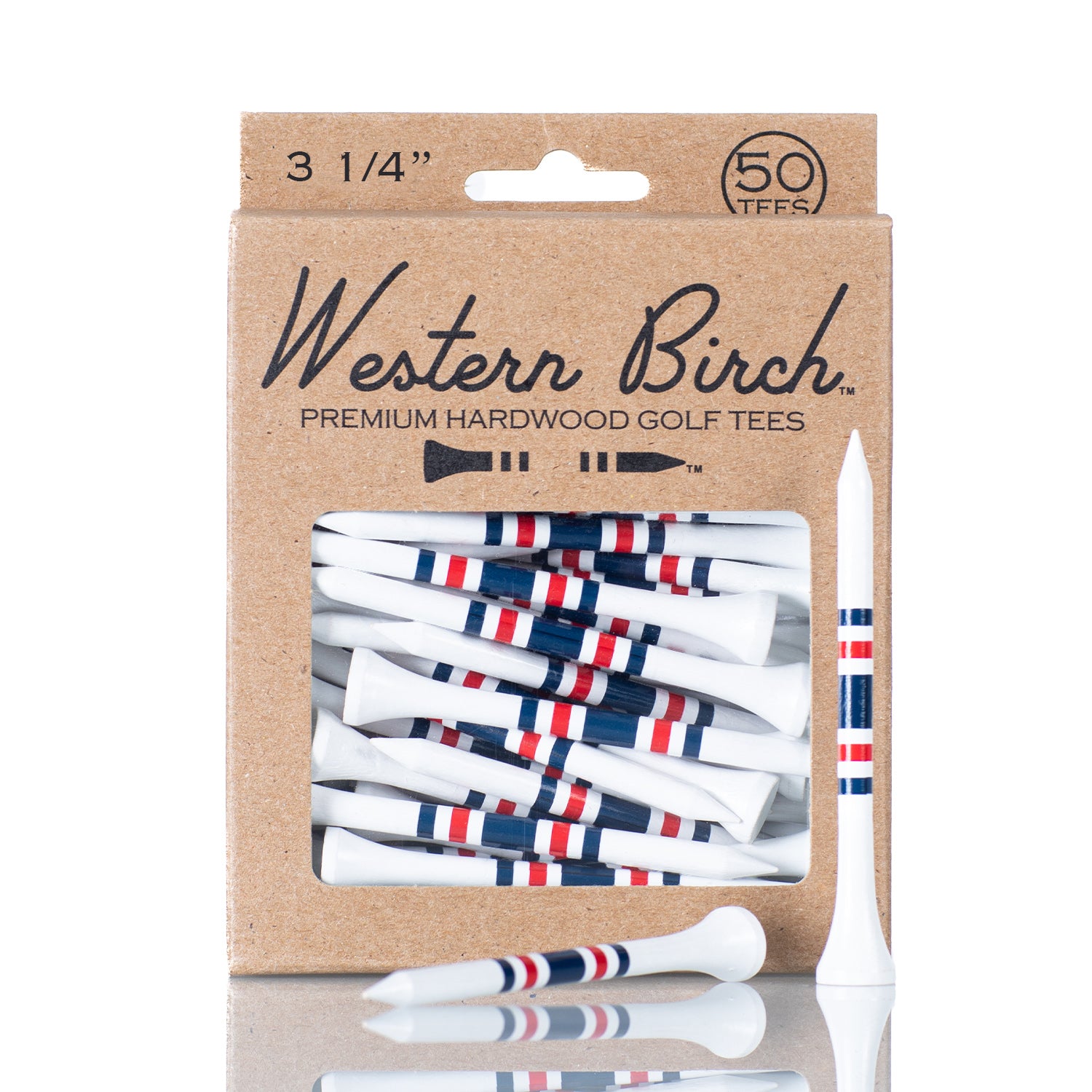 "Boston Tee Party" 3.25" Striped Golf Tee