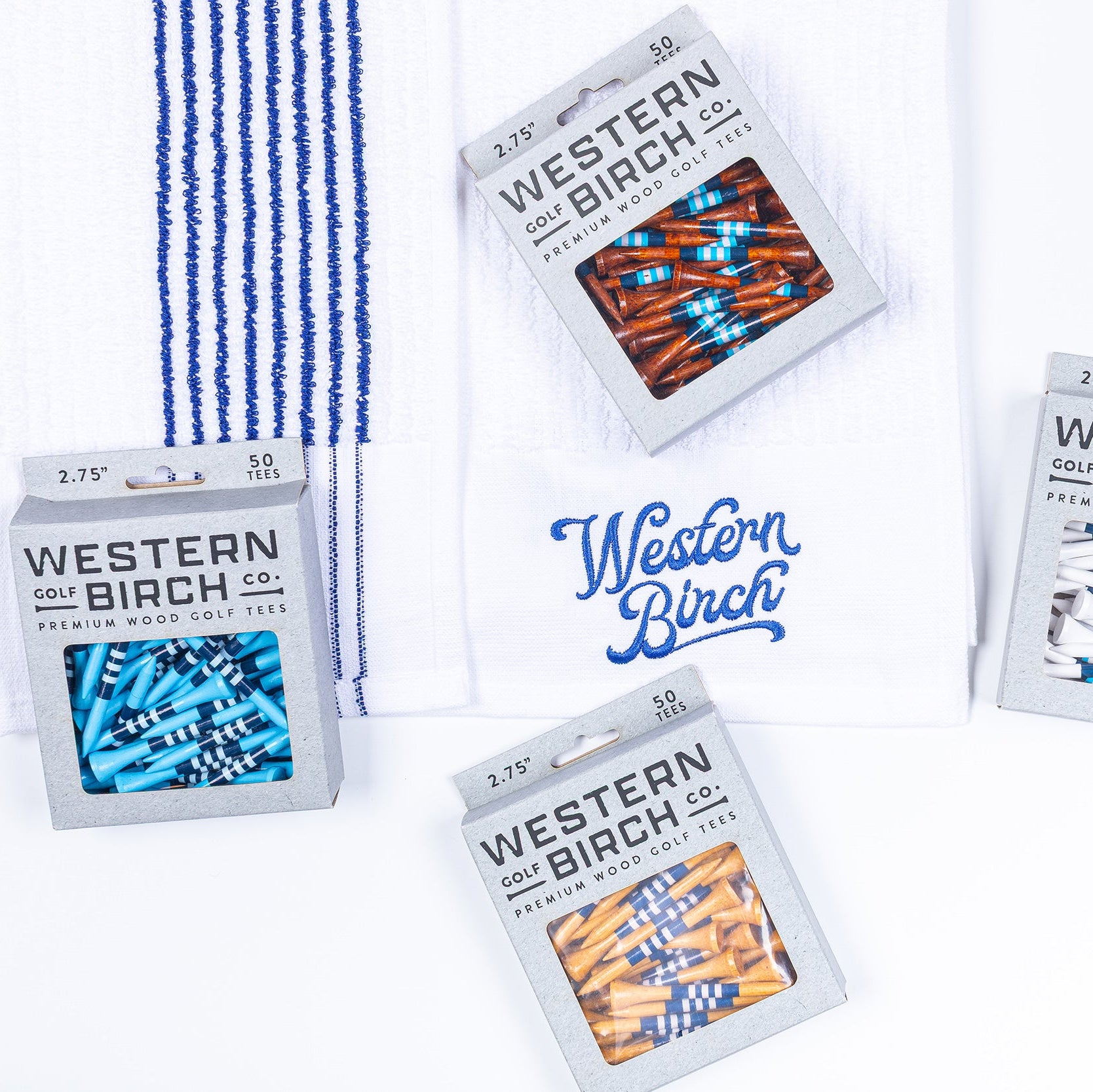 Embroidered Towel & Box of Tees