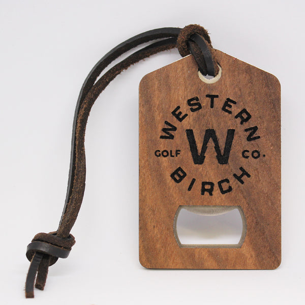 Personalized Walnut Bag Tag with Bottle Opener