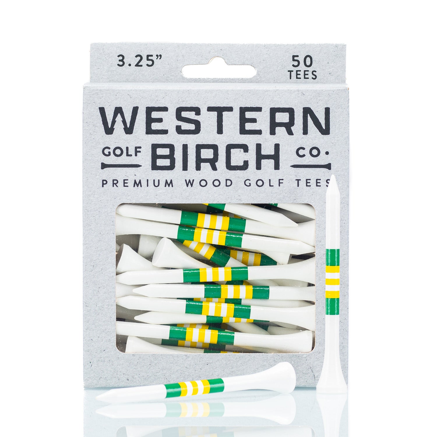 "White Sand" 3.25" Signature Striped Golf Tee