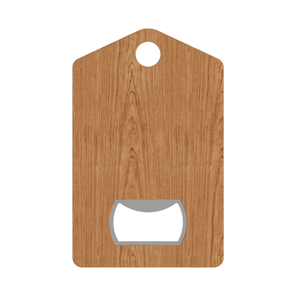Personalized Maple or Cherry Bag Tag with Bottle Opener