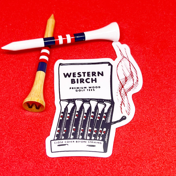 Western Birch "Matchbook" Sticker